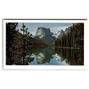 Square Top Mountain Wyoming Bridger National Forest Lake Postcard 1969